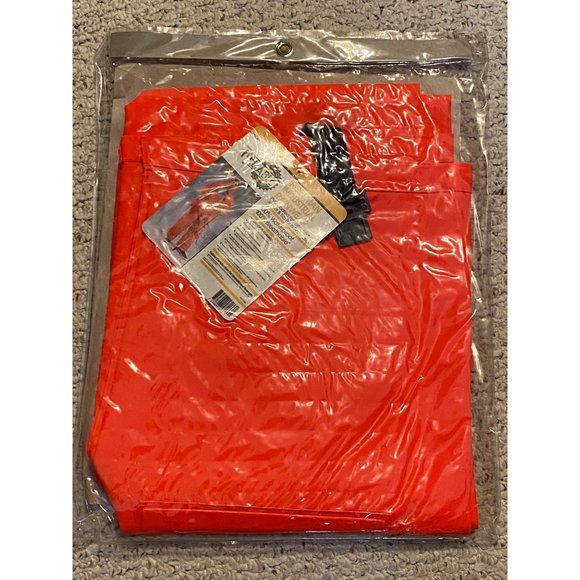 Reliable Outerwear Iron Man Industrial Rainwear Bib Pants Neon Orange Large New - Picture 2 of 9